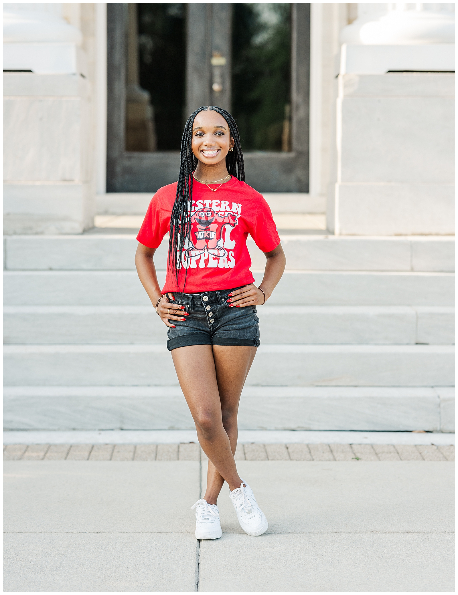 Future physician assistant student, Lebanon, TN cap & gown senior photos.